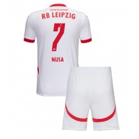 Camiseta RB Leipzig Antonio Nusa #7 Primera Equipación para niños 2024-25 manga corta (+ pantalones cortos)